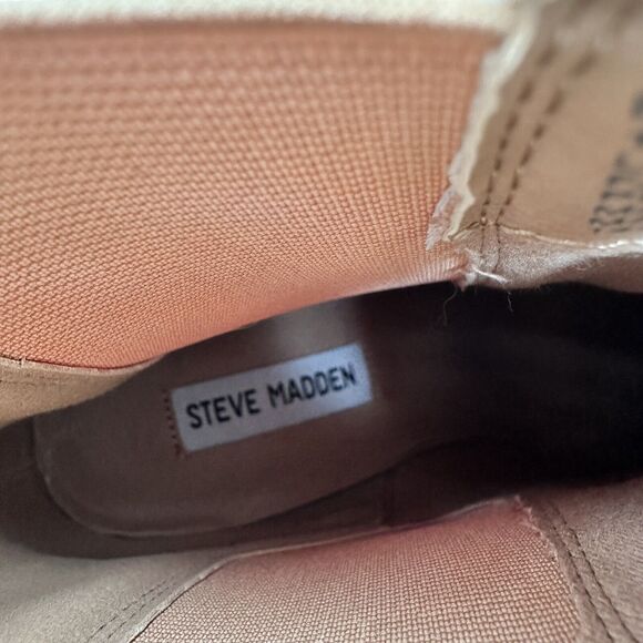 Steve Madden Fantsie Y2K Exempt Platform Boot Tan Leather Size 10M - Picture 7 of 9